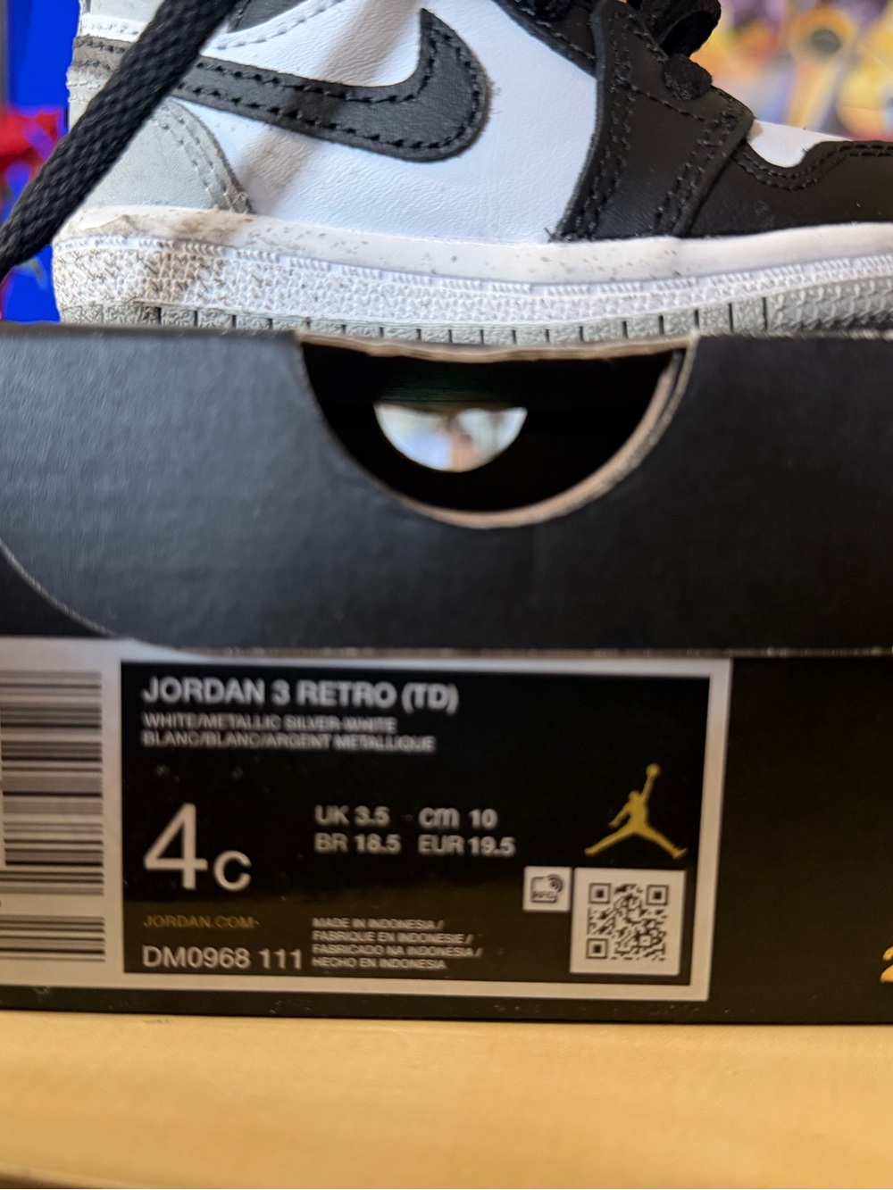 Jordan Toddler Sneaker in Black and White